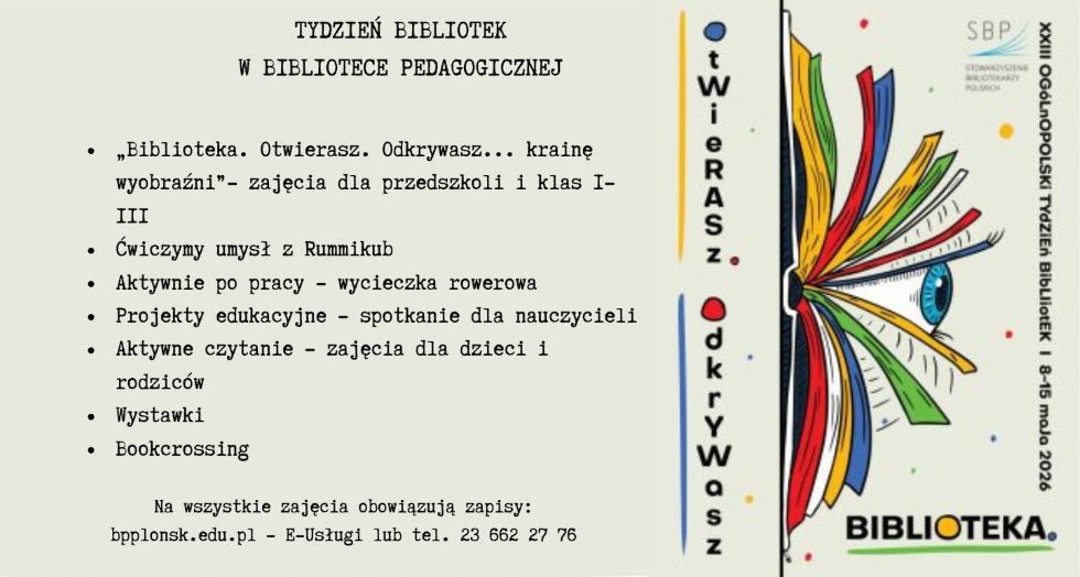 Tydzień Bibliotek w Bibliotece Pedagogicznej